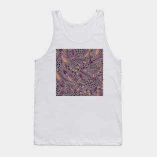 Retro pattern with autumn plants Tank Top